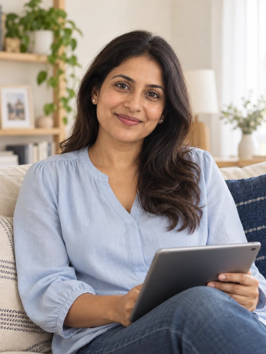 A parent exploring her child’s learning
